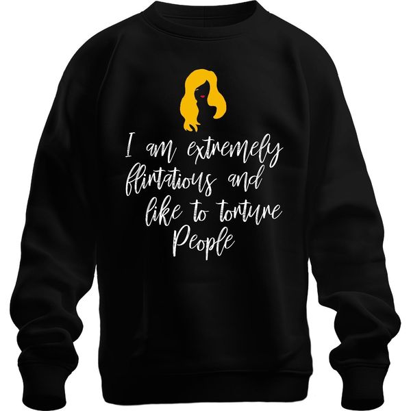 Sono Estremamente Civettuolo E Mi Piace Frech Sarkastisch Jga Unisex Felpa Pullover, Schwarz, 3XL-image