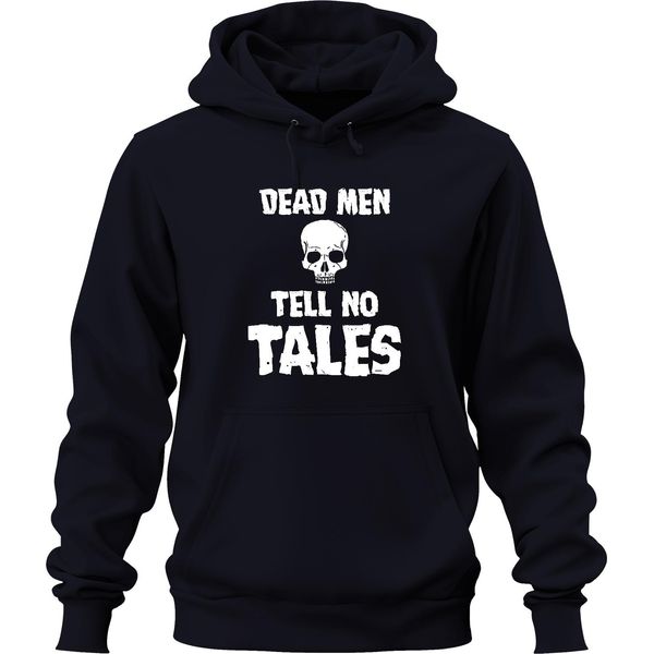 Dead Men Tell No Tales Pirate Skull Sailor Old Unisex Hoodie Hoodie, Navy, 3XL-image
