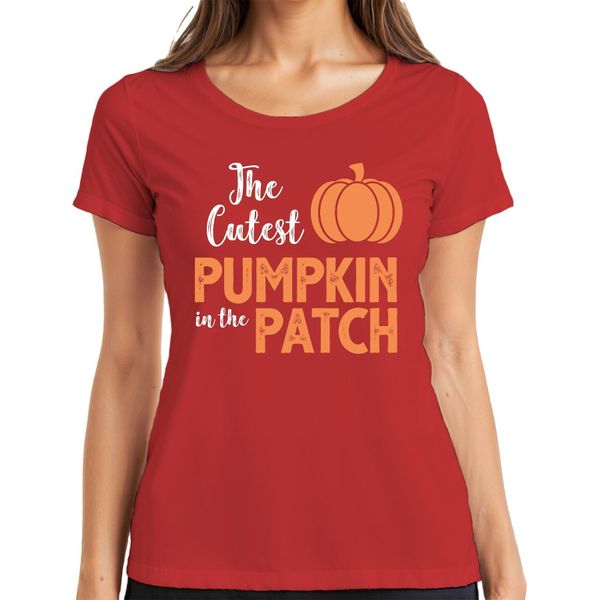 La Zucca Più Carina Del Giardino Di Halloween KüRbis Baby Kinder Damen T-Shirt, Rot, 3XL-image