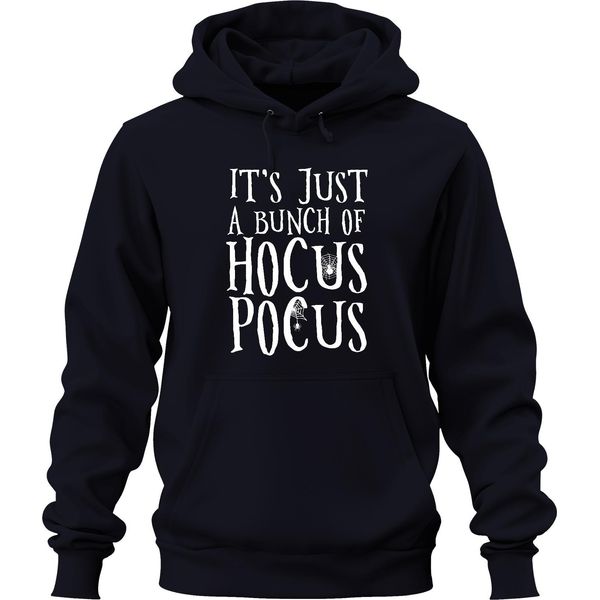 È Solo Un Mucchio Di Hocus Pocus Halloween Hexe Spinnennetz Retro Unisex Hoodie Kapuzenpullover, Navy, 3XL-image