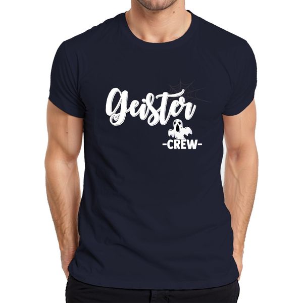 Maglietta Da Uomo Ghost Crew Halloween Ghosts Spooky Spooky Family Kids, Navy, M-image