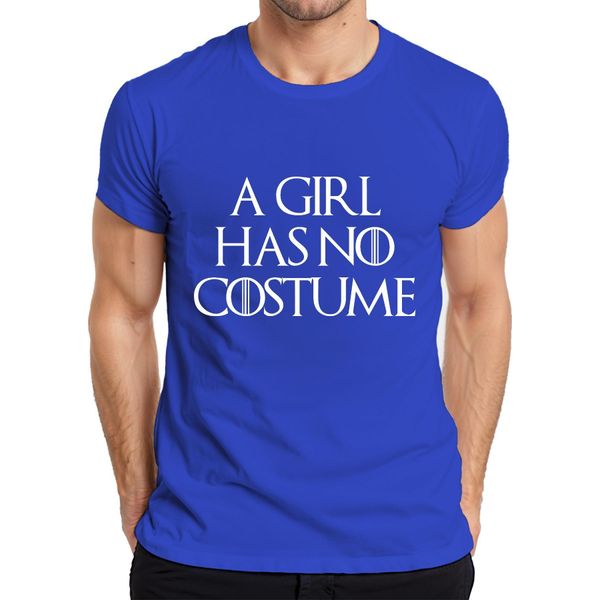 Maglietta Da Uomo A Girl Has No Costume Halloween Saying Fantasy Parody Girls, Blu, 3XL-image