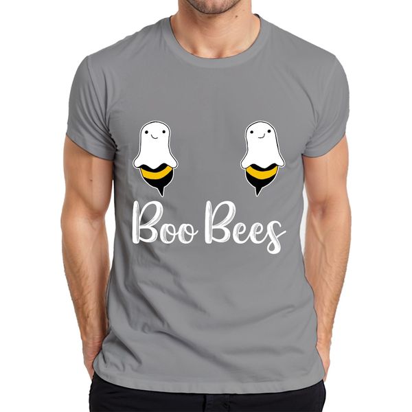 Maglietta Da Uomo Boo Bees Halloween Pun Funny Bees Ghosts Gift, Grigio, L-image