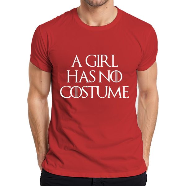 Maglietta Da Uomo A Girl Has No Costume Halloween Saying Fantasy Parody Girls, Rosso, Xxl-image
