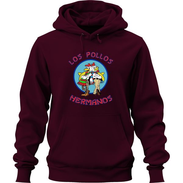Los Pollos Hermanos Fast Food Serie Cult Fanart Unisex Felpa Con Cappuccio, Bordeaux, Xxl-image