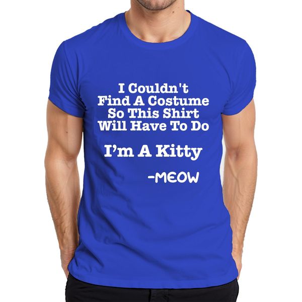 Non Sono Riuscito A Trovare Un Costume Sono Un Gattino Halloween Katze Lustig Herren T-Shirt, Blau, Xl-image