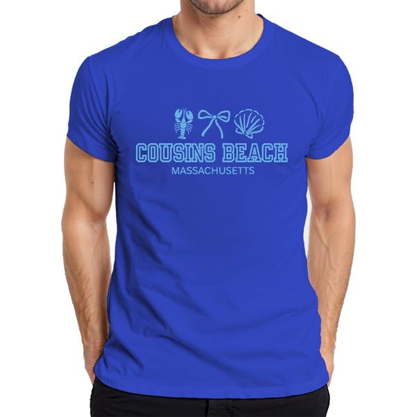 Maglietta Da Uomo Cousins Beach Massachusetts Beach Shell Lobster Cape Cod Summer, Blu, Xl-image
