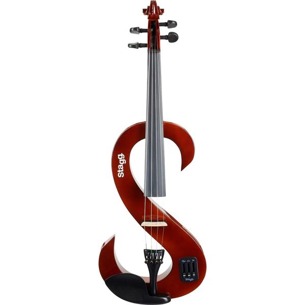 Stagg Evn 4/4 Mrd, Violino Elettrico Con Custodia E Cuffie, Rosso Metallizzato-image