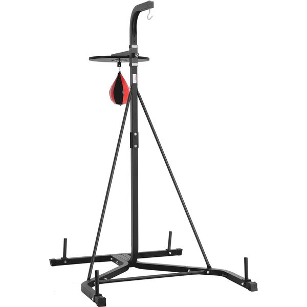 Vevor 2 In 1 Supporto Per Sacco Da Boxe In Acciaio, Supporto Per Sacco Da Boxe Regolabile In Altezza (Capacità Di Carico 65 Kg)-image
