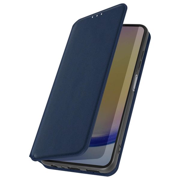 Avizar, Custodia In Pelle Finta Classic Edition Per Samsung Galaxy A25 5G, Blu Scuro-image