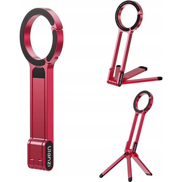Supporto A Treppiede 2In1 Per Telefono Magnete Magsafe In Metallo Ulanzi MA30 / Rosso-image