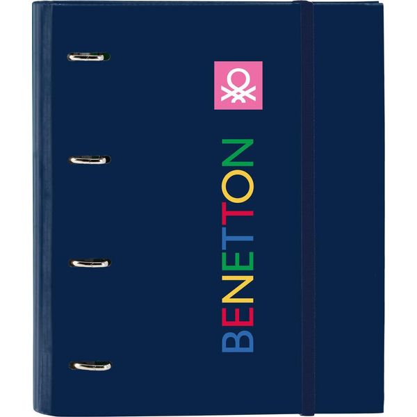 Raccoglitore Ad Anelli Benetton Damero Blu Navy 27 X 32 X 3,5 Cm-image