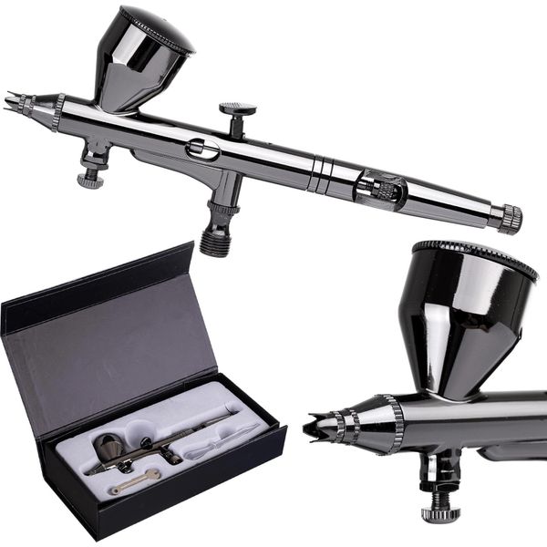 Pistola Professionale Per Aerografo In Rame Zincato Con Ugello Da 0,3 Mm Technic X302 Grigio-image