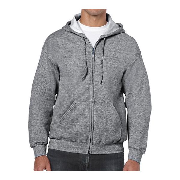 Gildan 18600 | Felpa Con Cappuccio In Misto Pesante - Colore: Grafite Heather - Taglia: 3XL-image