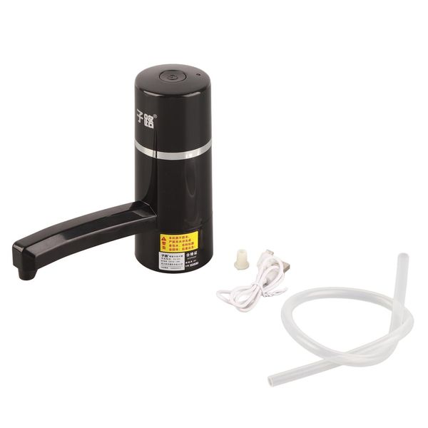 1 Bottiglia Ricaricabile Senza Fili, Acqua Potabile, Pompa Elettrica, Dispenser Portatile, Usb (Nero)-image