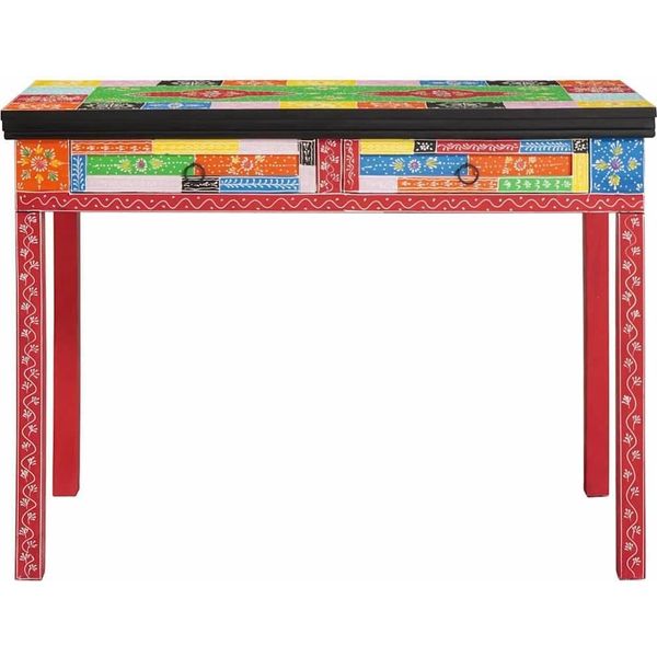 Vidaxl Scrivania Marrone 100 X 50 X 75 Cm In Legno Massiccio Di Mango-image