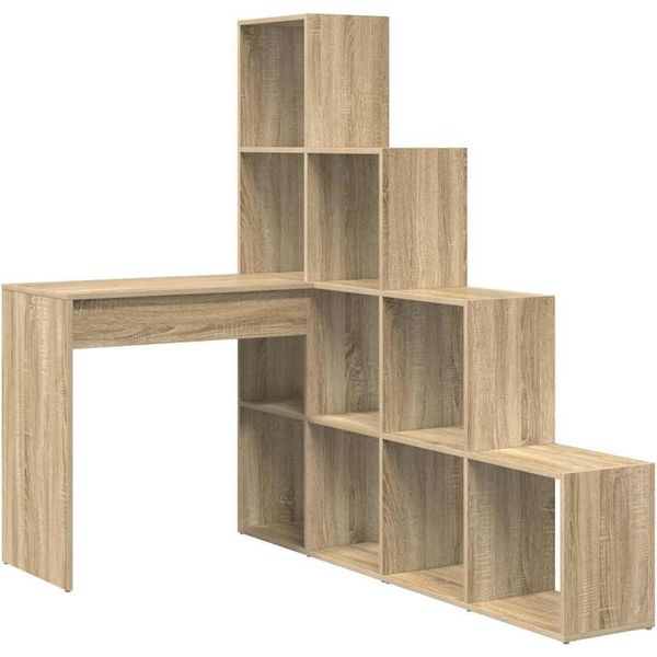 Vidaxl Scrivania Ad Angolo Con Ripiano In Rovere Sonoma 101,5 X 149,5 X 149,5 Cm-image