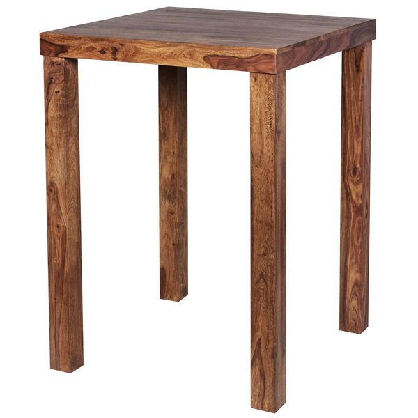Kadima Design Rustikaler Sheeshamholz Bartisch, Stabile Konstruktion, Einzigartiges Design-image
