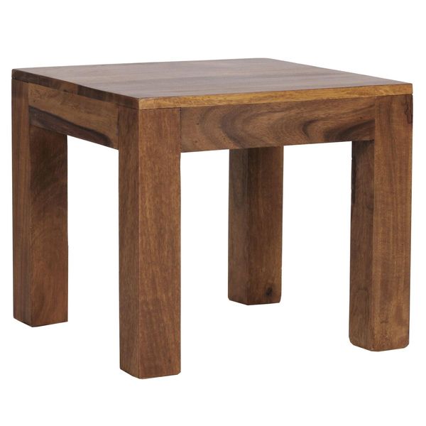 Kadima Design Massivholz-Tisch Nako: Handgefertigt, 45X40X45 Cm, Sheeshamholz, 50Kg Belastbarkeit-image