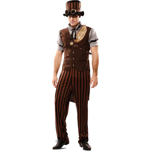 Costume Steampunk Per Uomo Costume Steampunk Marrone-Nero - M / L-image