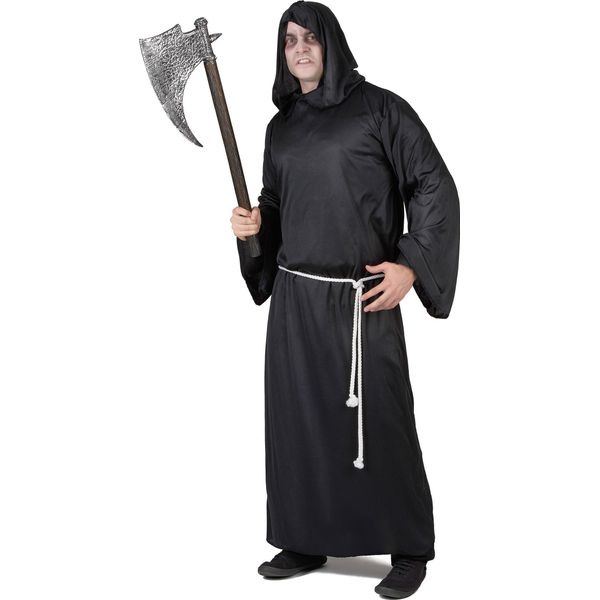 Costume Di Halloween Da Mietitore Per Uomo Nero - Taglia Unica (42)-image