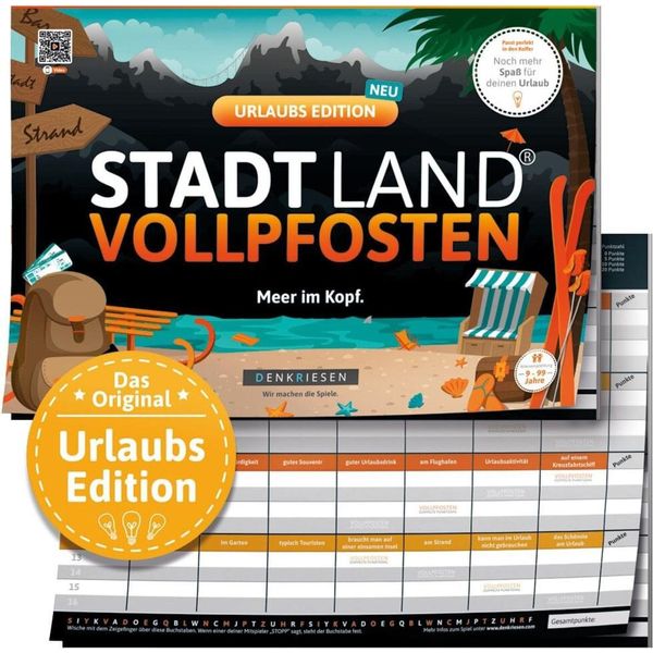 Denkriesen - Stadt Land Vollpfosten® - Edizione Urlaubs - "Meer Im Kopf."" - A4"-image