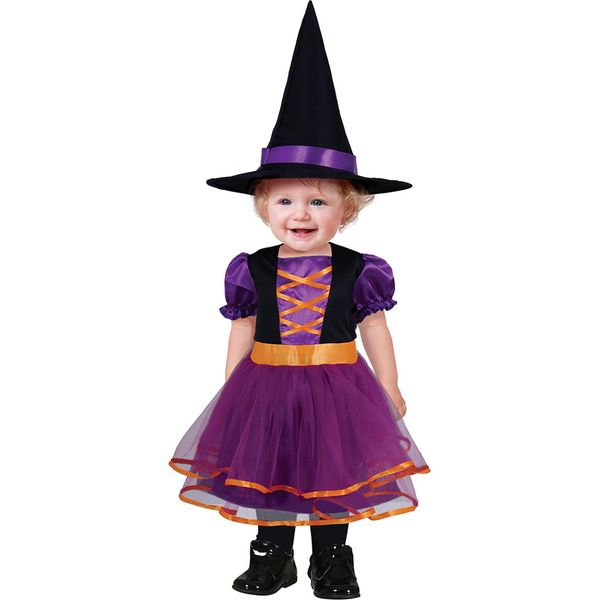 Fiestas Guirca Costume Da Strega Lilla Per Bambina - Costume Di Halloween Per Bambina Con Cappello Da Strega 12-18 Mesi Fiestas Guirca-image