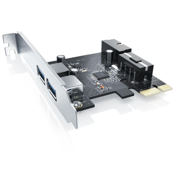 Csl Usb 3.2 Gen1 Pci Express Card Controller Pcie, 2X Porte Esterne 1X Header Controller Interno, Schnittstellenkarte Usb 3.2 Super Speed-image