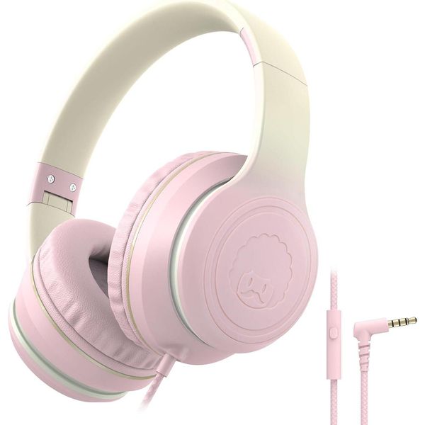 Cuffie Over Ear Con Microfono, Jack 3,5 Mm, Pieghevoli, Suono Stereo, Regolabili, Cuffie Per Viaggi/Pc/Tablet/Smartphone, Rosa-image