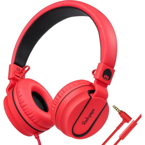 Bambini Con Cavo, Cuffie Stereo Hd Con Microfono, Jack Aux Da 3,5 Mm, Cavo Da 1,5 M, Cuffie On-Ear Pieghevoli Per Scuola/Viaggio/Cellulare/Tablet/Pc-image