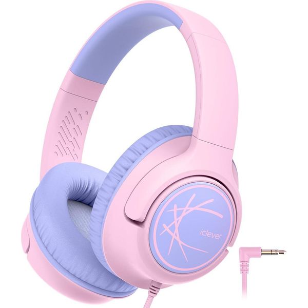 Cuffie Per Bambini, Cuffie Con Cavo 85Dba Volume Sicuro, Suono Stereo, Sopra L'orecchio Pieghevole 3,5 Mm Jack Cuffie Per Bambini Per Ipad, Compresse-image