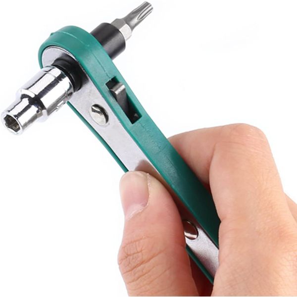 Cricchetto Da 1/4 Di Pollice -Cacciavite A Cricchetto -Set Di Bit Torx Esagonali Ad Angolo Retto -Basi-image