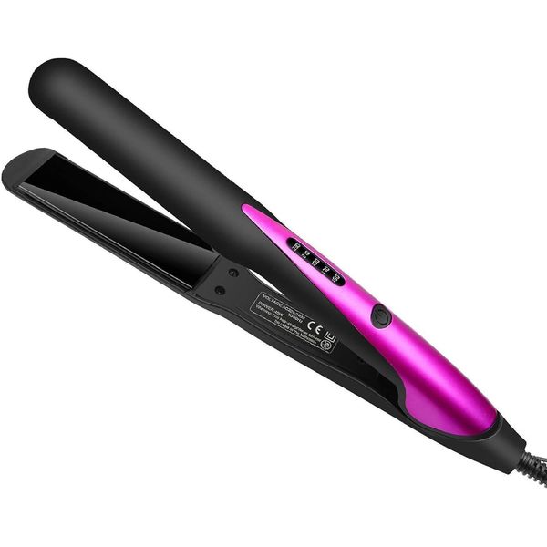 Piastra 2 In 1 Per Arricciare E Raddrizzare, Piastra Per Capelli In Ceramica Con Temperatura Regolabile In 5 Fasi, Piastra E Arricciacapelli Con Display Lcd-image