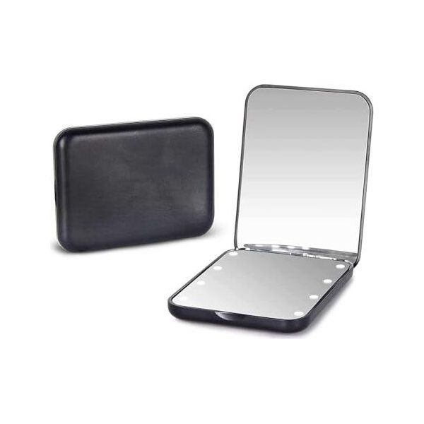 Specchio Tascabile Kintion, Specchio Da Trucco Compatto Da Viaggio A Led Con Ingrandimento 1X/3X, Specchio Compatto Luminoso, Specchio Da Borsetta, Piccolo-image