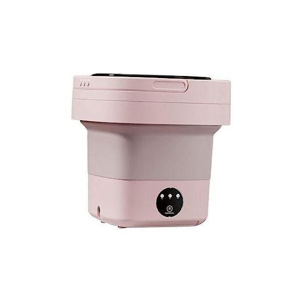 Mini Lavatrice Pieghevole, Da Viaggio 6,5 L, Portatile Silenziosa Elettrica Per Camper, Biancheria Intima, Campeggio, Lavanderia, Casa, R Rosa-image