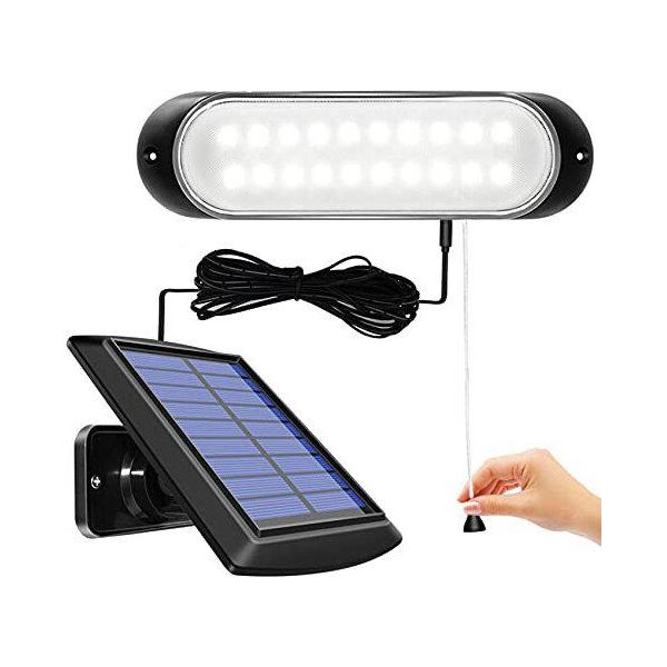 Lampada A Sospensione Solare Chunhee Per Interni Ed Esterni, Impermeabile IP65, 20 Led Solar -Energy Club Light, Lampade Solari Filocomandate, Giardino, Garage-image