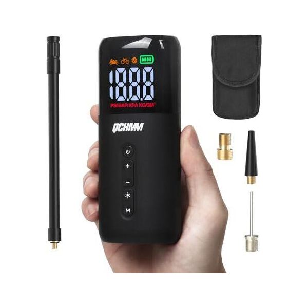 Pompa Elettrica Della Bicicletta, Compressore Portatile Della Batteria Dell'aria, Mini Pompa Della Bicicletta Di 150 Psi/ Bicicletta Stradale Del Led, E-Bike Della Montagna, Motocicletta-image