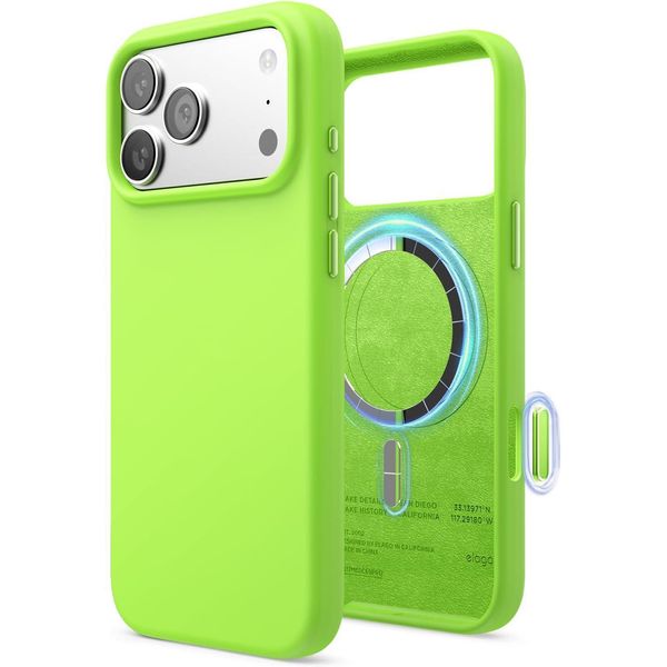 Custodia In Silicone Elago Magsafe Per Iphone 17 Pro Max Verde Lime-image