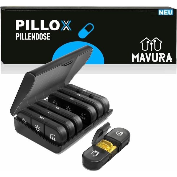 Pillox Scatola Per Pillole Scatola Per Compresse Scatola Per Farmaci Da 7 Giorni Dispenser Per Compresse-image