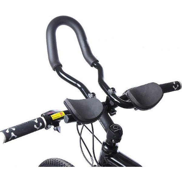 Manubrio Bici Aerodinamico, Braccioli Regolabili, Manubrio Triathlon Multifunzionale Per Bici Da Corsa E Mtb-image