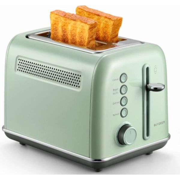 Buydeem Tostapane Per 2 Fette, Modello DT620E, Colore Verde, Eu-image