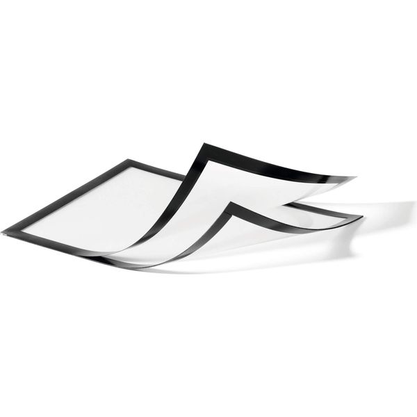 Durable Cornice Espositiva Duraframe® Magnetic Plus A4, 2 Pezzi, Nero, 498501-image