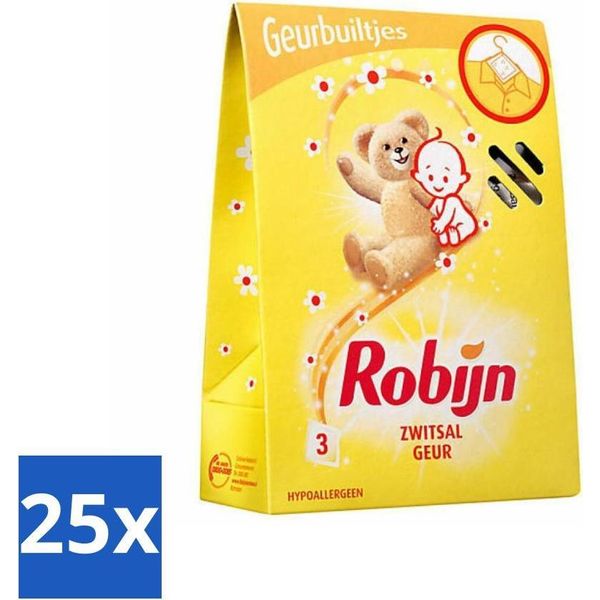 Robijn Sacchetto Di Profumo Zwitsal 3 Pezzi - Confezione Valore - 25 Pezzi-image