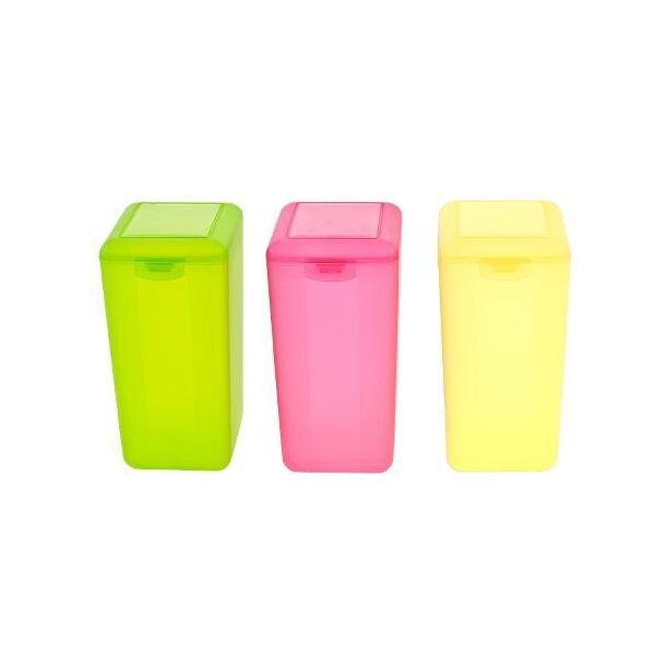 Vaso Con Tappo A Scatto 1,6L Rettangolare Alto Ph Mix Colori-image