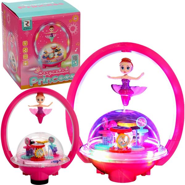 Scatola Musicale Della Principessa Sirena Giocattolo Effetti Luminosi E Sonori-image