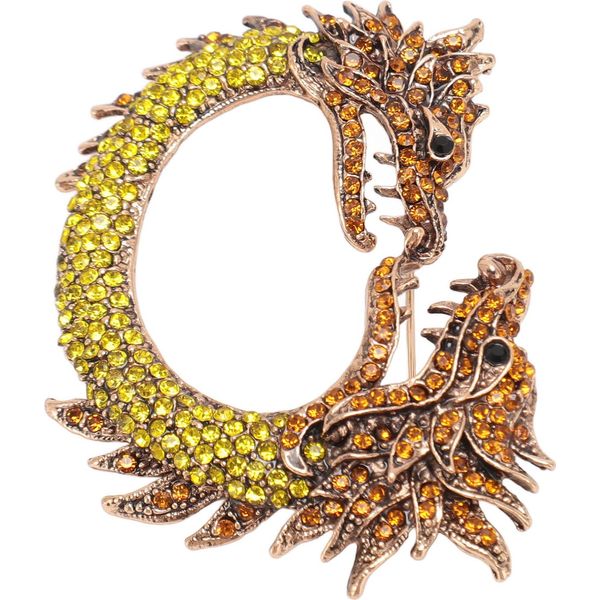 Spilla Drago Cinese, Spilla Drago Cinese, Spilla Drago Cinese Strass, Spilla Drago Zodiacale, Spilla Drago Cinese Zodiacale, Spilla Drago Zodiacale Strass-image