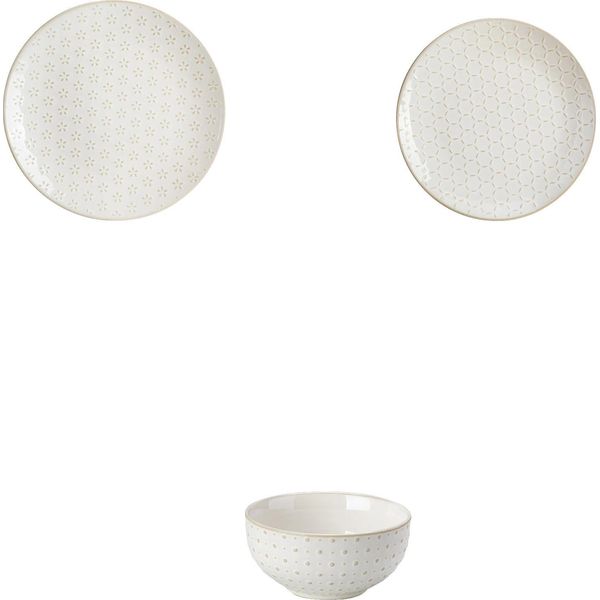 Set Di Stoviglie In Ceramica, Design Elegante, Adatto A Microonde E Lavastoviglie, Bianco-12, 12 Pezzi-image