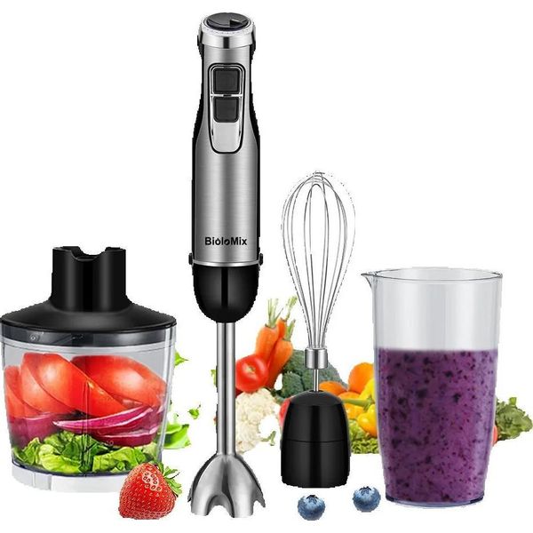 Frullatore Manuale, Motore Ad Alte Prestazioni, Funzionalità Versatile, HB1200 Black, 4 In 1-image