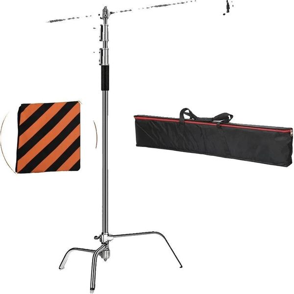 Cavalletto Fotografico, Regolabile In Altezza, Struttura Resistente, 2,6 M Con Borsa-image