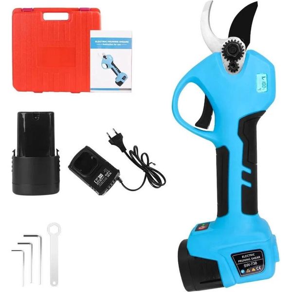Potatore Elettrico, Design A Batteria, Motore Ad Alte Prestazioni, Blu, Due Batterie-image